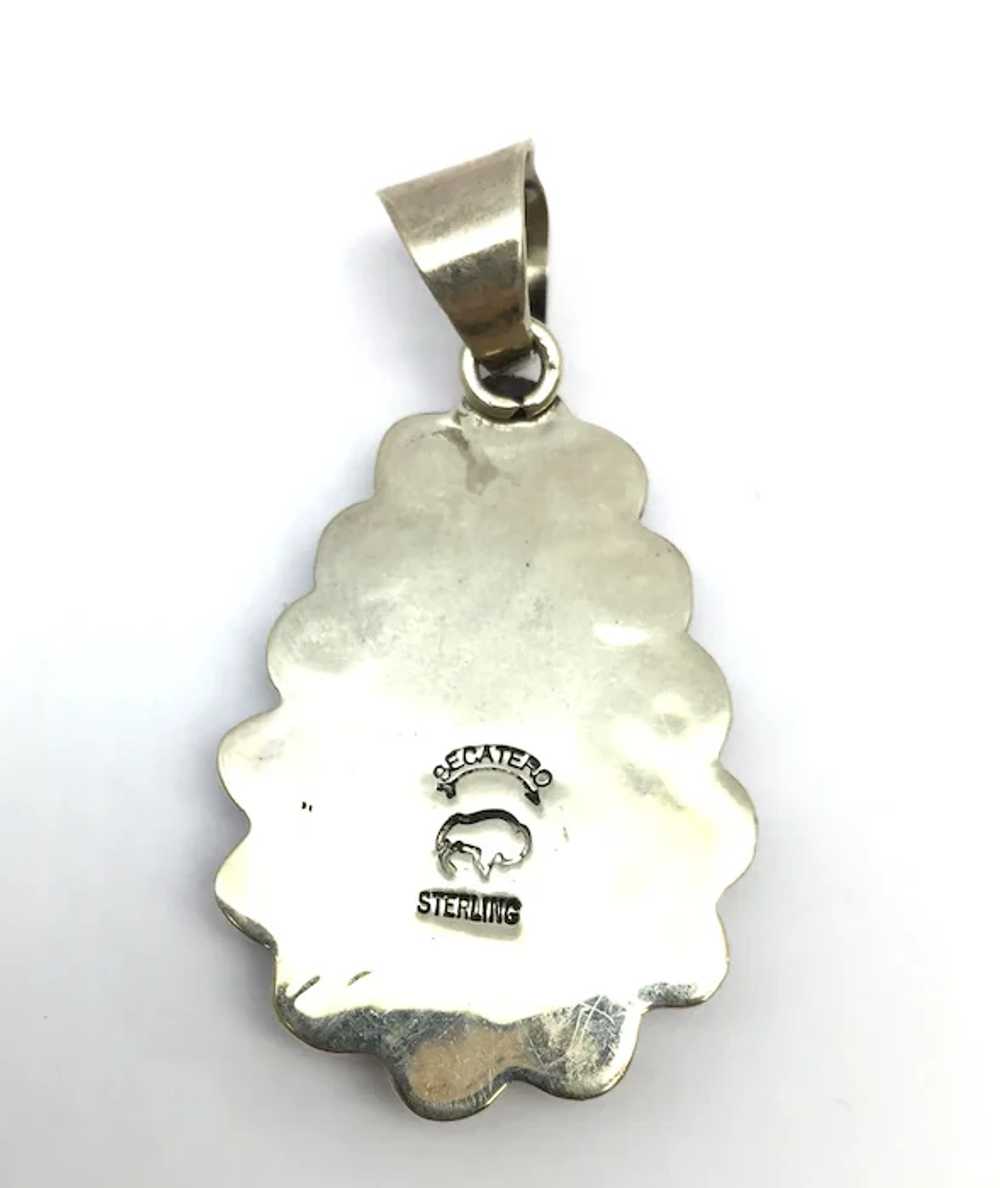 Mexican Silver Charoite Pendant - Sterling Silver - image 4