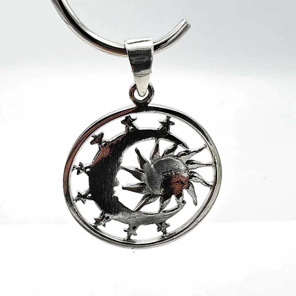 Sun & Moon Pendant - Sterling Silver - image 2