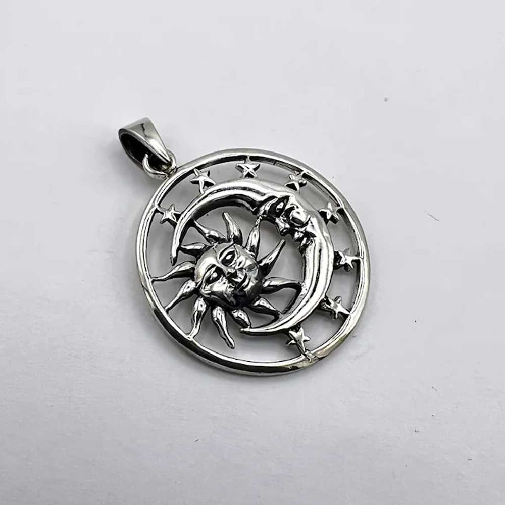 Sun & Moon Pendant - Sterling Silver - image 3