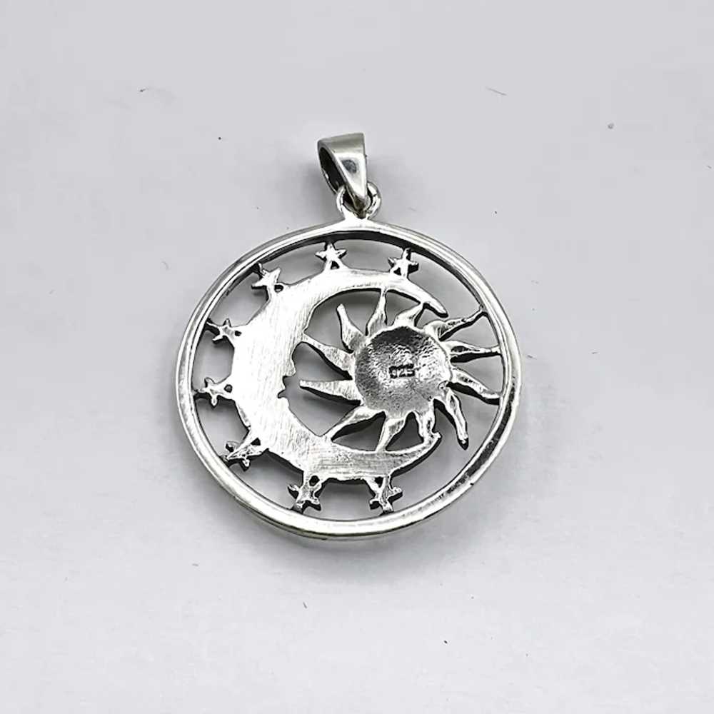 Sun & Moon Pendant - Sterling Silver - image 4