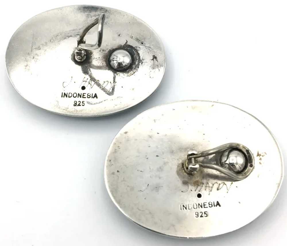 Granulated Sterling Silver Earrings - image 3