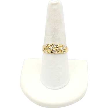10K Two-Toned Fashion Ring - image 1