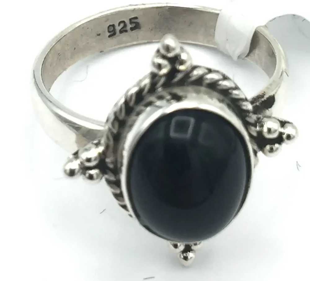 Black Onyx Ring - Sterling Silver - image 3