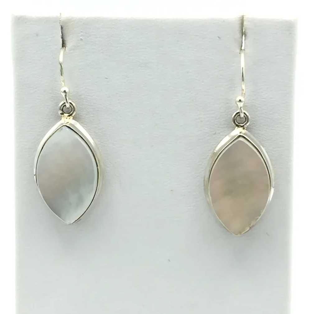 Mother of Pearl Earrings - Sterling Silver - image 1