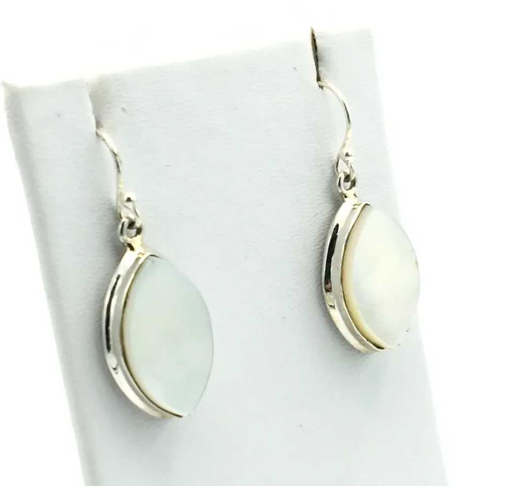 Mother of Pearl Earrings - Sterling Silver - image 2