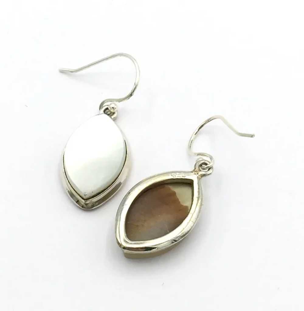 Mother of Pearl Earrings - Sterling Silver - image 4