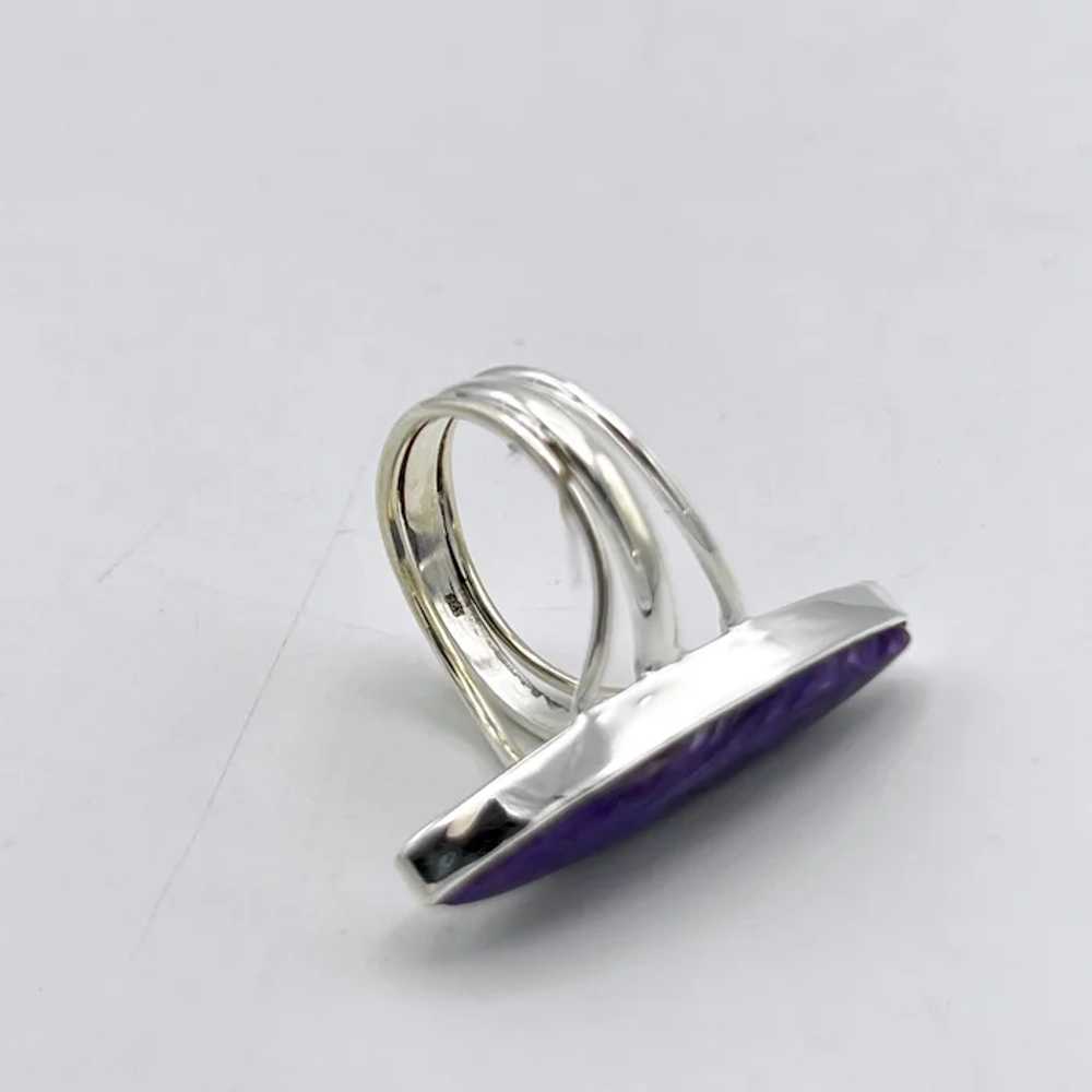 Charoite Cabochon Ring - Sterling Silver - image 4