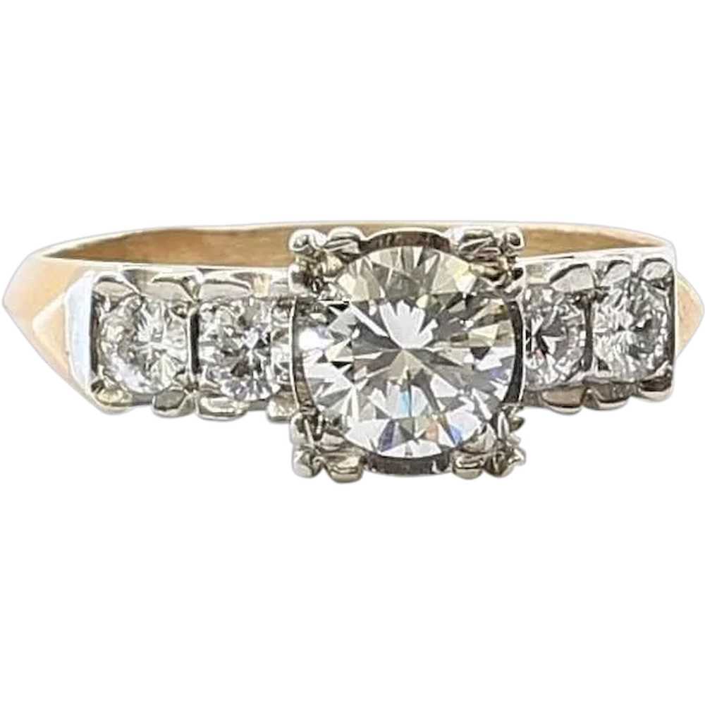 Lady's Vintage 14K Diamond Engagement Ring - image 1