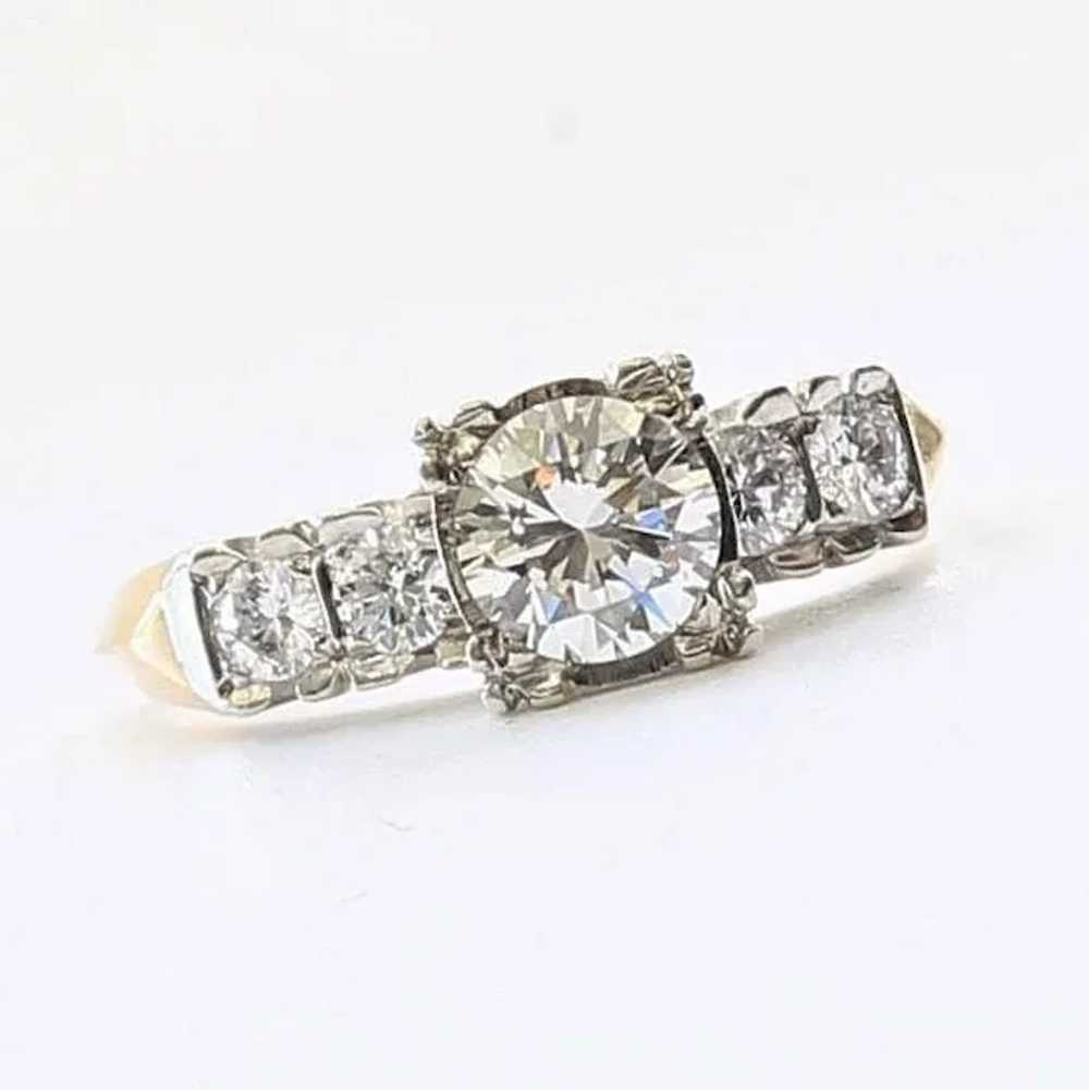 Lady's Vintage 14K Diamond Engagement Ring - image 2