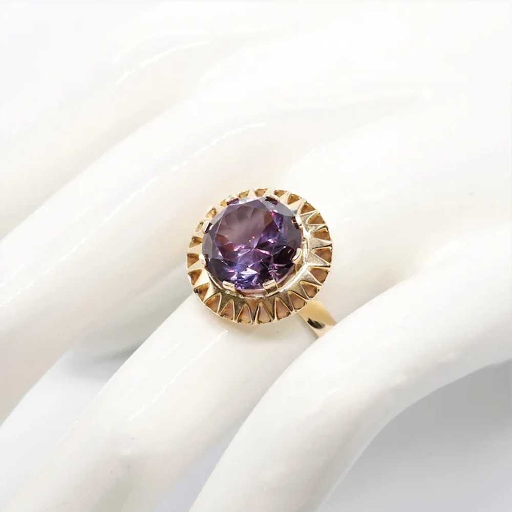 Lady's Art Deco 14K Alexandrite Ring - image 3