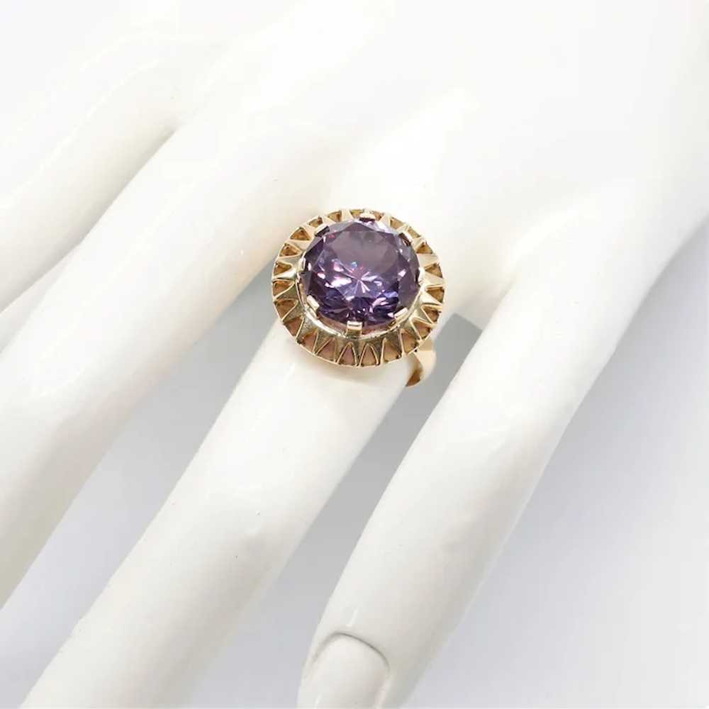 Lady's Art Deco 14K Alexandrite Ring - image 5