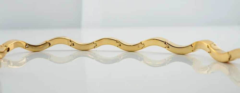 Diamond Sapphire Bracelet 14K Gold Zig Zag - image 10