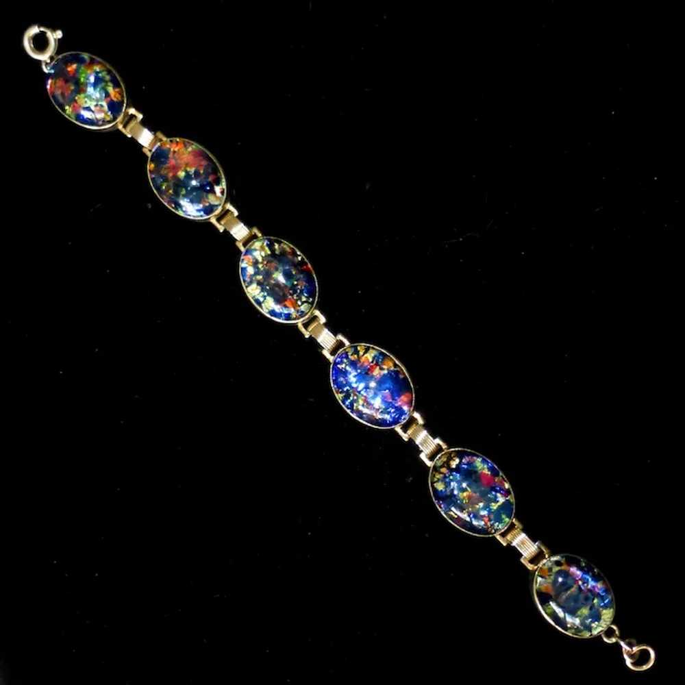 Foiled Art Glass Cabochon Bracelet - image 7