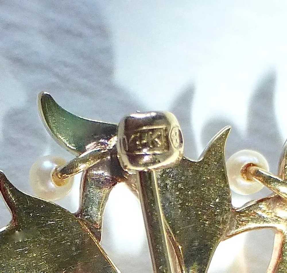 Antique Edwardian 14k & Seed Pearl Pendant/Pin Si… - image 7