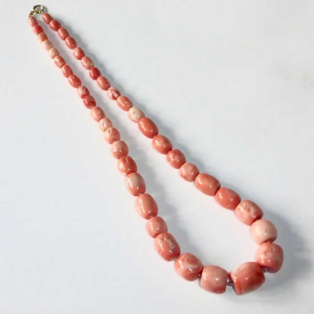 Antique Pink Coral Large Bead Ethnic Necklace - image 7