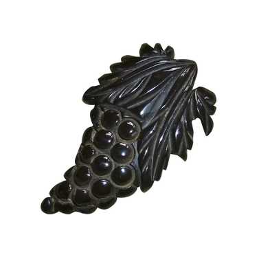 Bakelite Clip Carved Dark high quality Brown