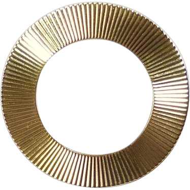 14k Op Art Line Textured A&Z Circle Pin - image 1