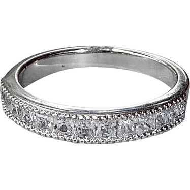 Silver Alloy Salesman's Sample Cubic Zirconia Band