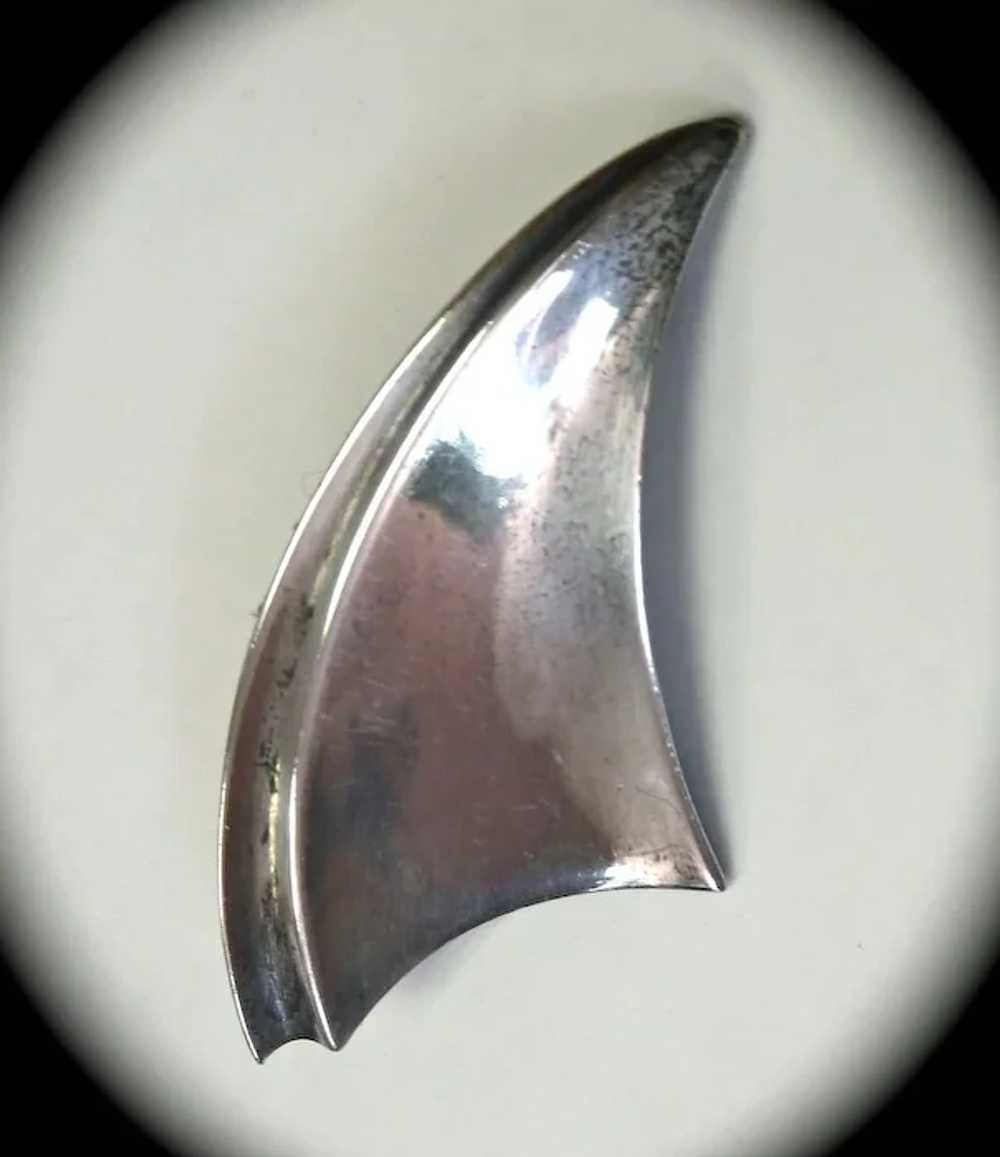 Denmark Modernist Sterling Signed Designer Pin c1… - image 3