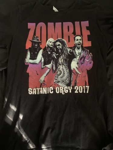 Rock T Shirt × Rock Tees × Vintage 2017 ROB ZOMBIE