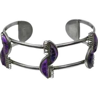 Vintage cuff bracelet purple - Gem