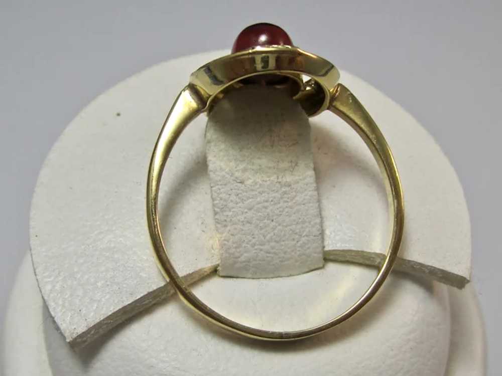 Antique Edwardian Garnet Ring 18K - image 6