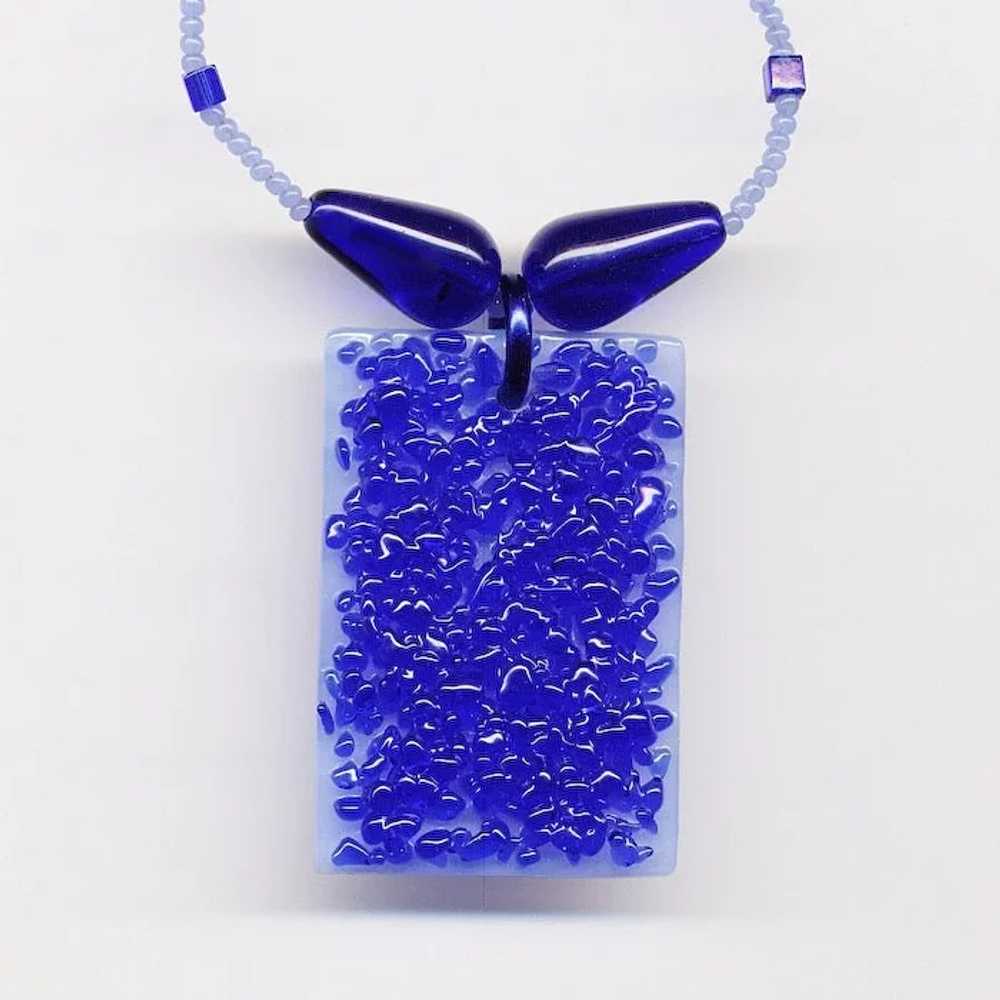 Two-Tone Blues in a Charming Necklace with Lamp-w… - image 4