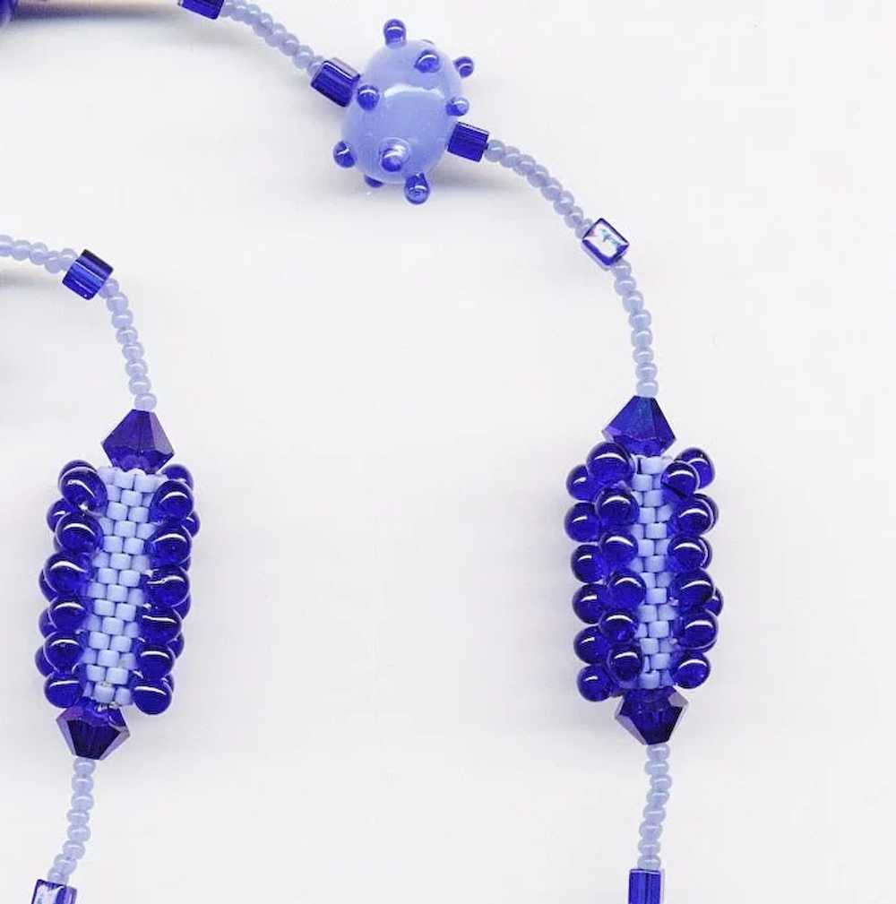 Two-Tone Blues in a Charming Necklace with Lamp-w… - image 6