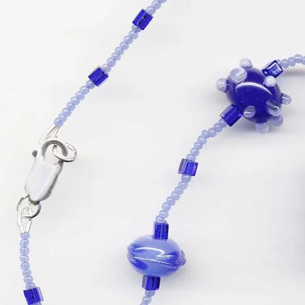 Two-Tone Blues in a Charming Necklace with Lamp-w… - image 7