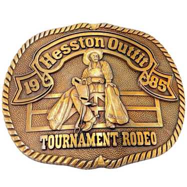 Unlisted Rodeo Cowboy Belt Buckle 1985 Hesston Out