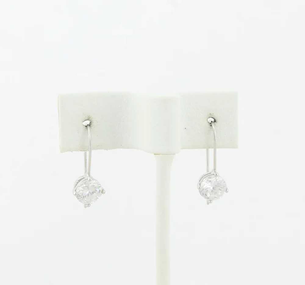 Sterling Silver Bright and Sparkly CZ Earrings Da… - image 4