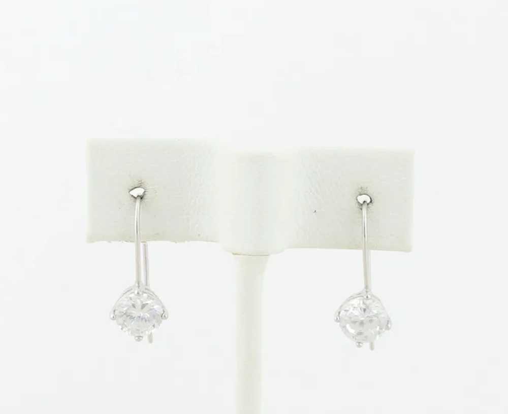 Sterling Silver Bright and Sparkly CZ Earrings Da… - image 5