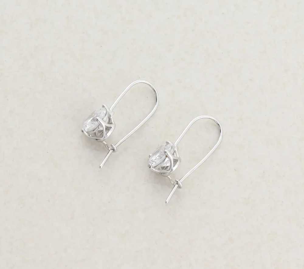 Sterling Silver Bright and Sparkly CZ Earrings Da… - image 7