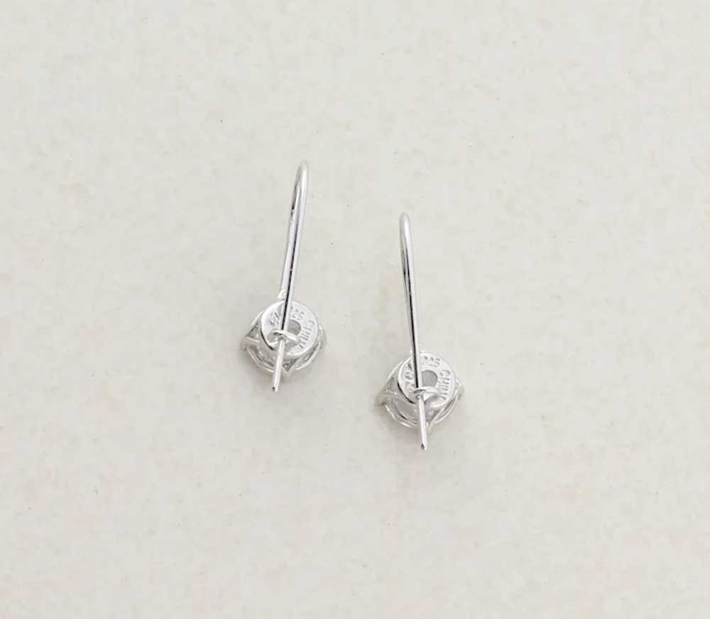 Sterling Silver Bright and Sparkly CZ Earrings Da… - image 8