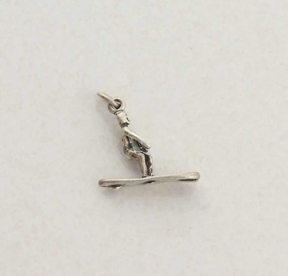 Sterling Silver Beach Surfer Charm or Pendant - image 5