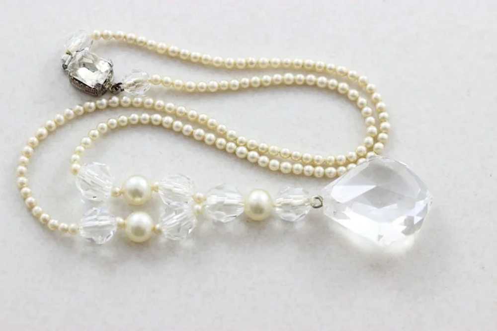 Sterling Silver Cultured Seed Pearl and Crystal N… - image 10