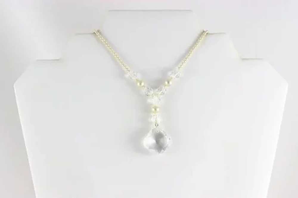 Sterling Silver Cultured Seed Pearl and Crystal N… - image 6