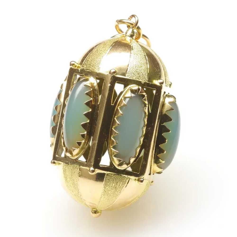 Large 14-Karat Gold Egg-Shaped Pendant or Charm, … - image 4