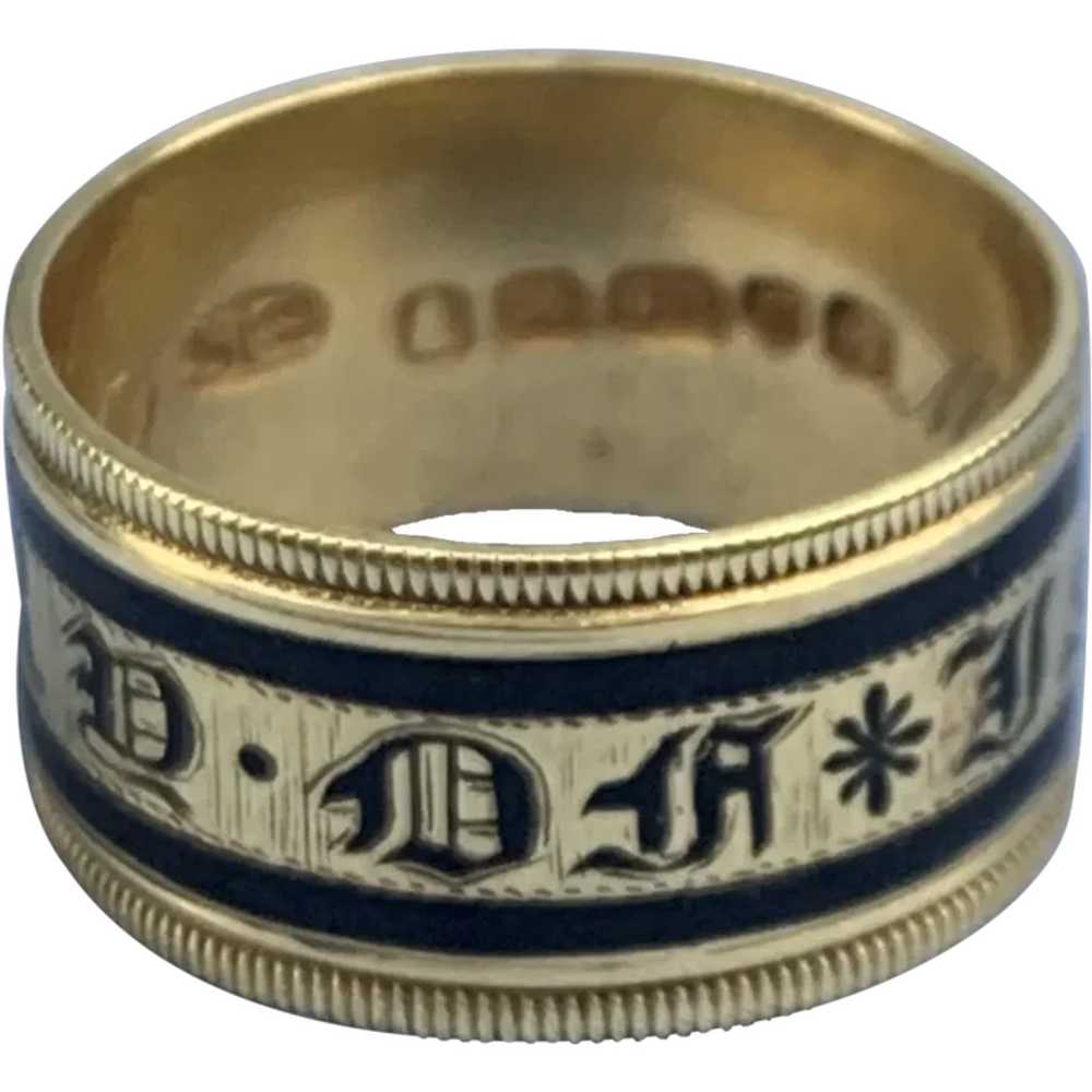 In Memory Of Band, Gold and Black Enamel, Georgian - image 1