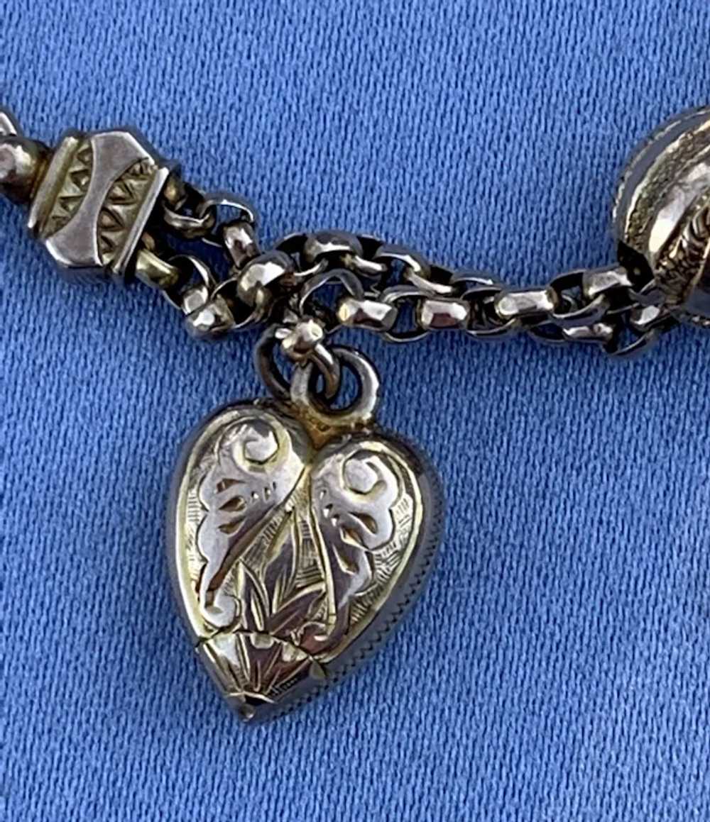 9 Carat Heart Bracelet, Late Victorian - image 3