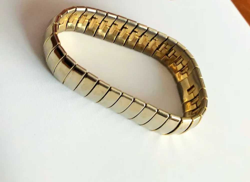 Polished Goldtone Rectangle Shaped Linked Bracelet - image 10