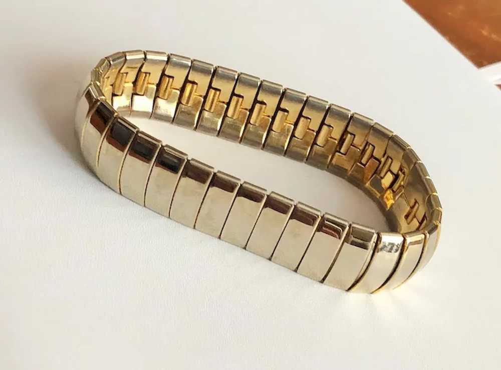 Polished Goldtone Rectangle Shaped Linked Bracelet - image 11