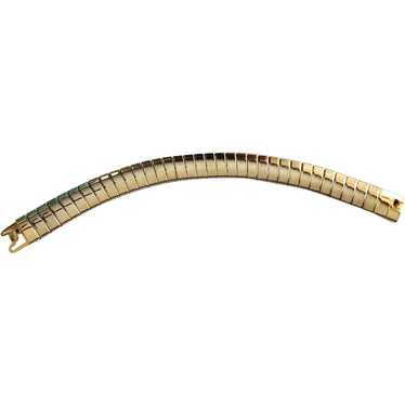 Polished Goldtone Rectangle Shaped Linked Bracelet - image 1