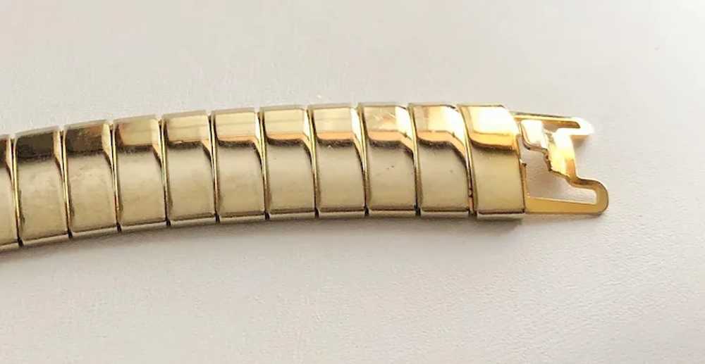 Polished Goldtone Rectangle Shaped Linked Bracelet - image 7