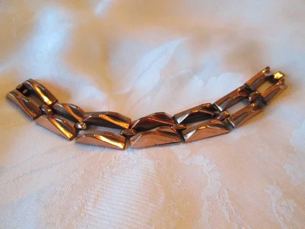 Renoir Seven-link Copper Bracelet & Earrings - image 3