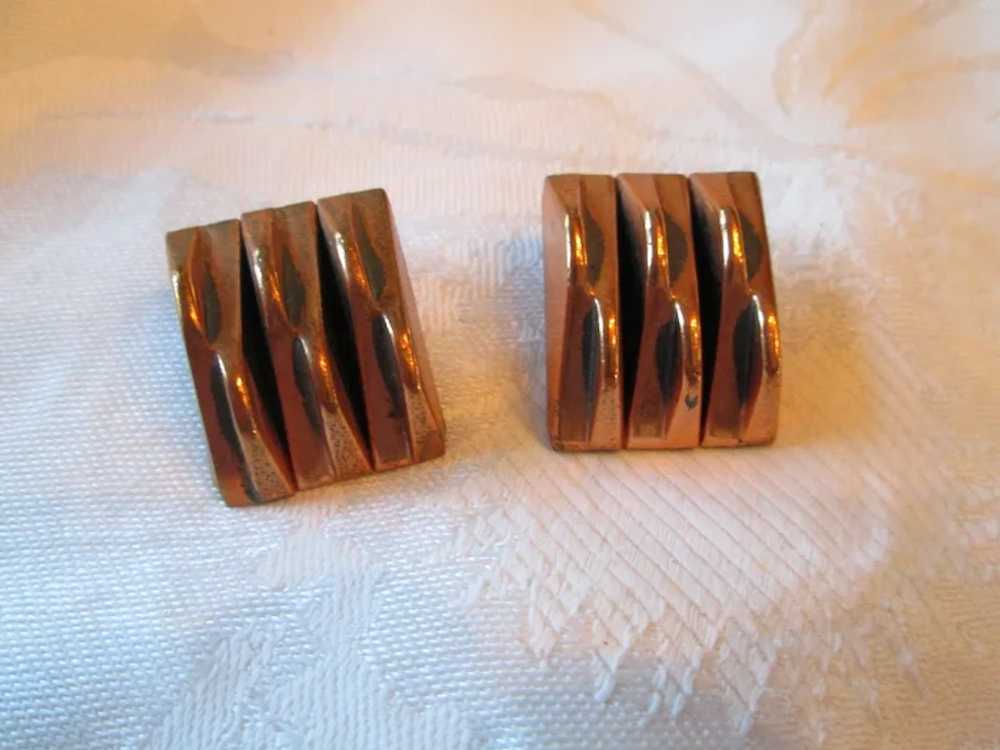 Renoir Seven-link Copper Bracelet & Earrings - image 7