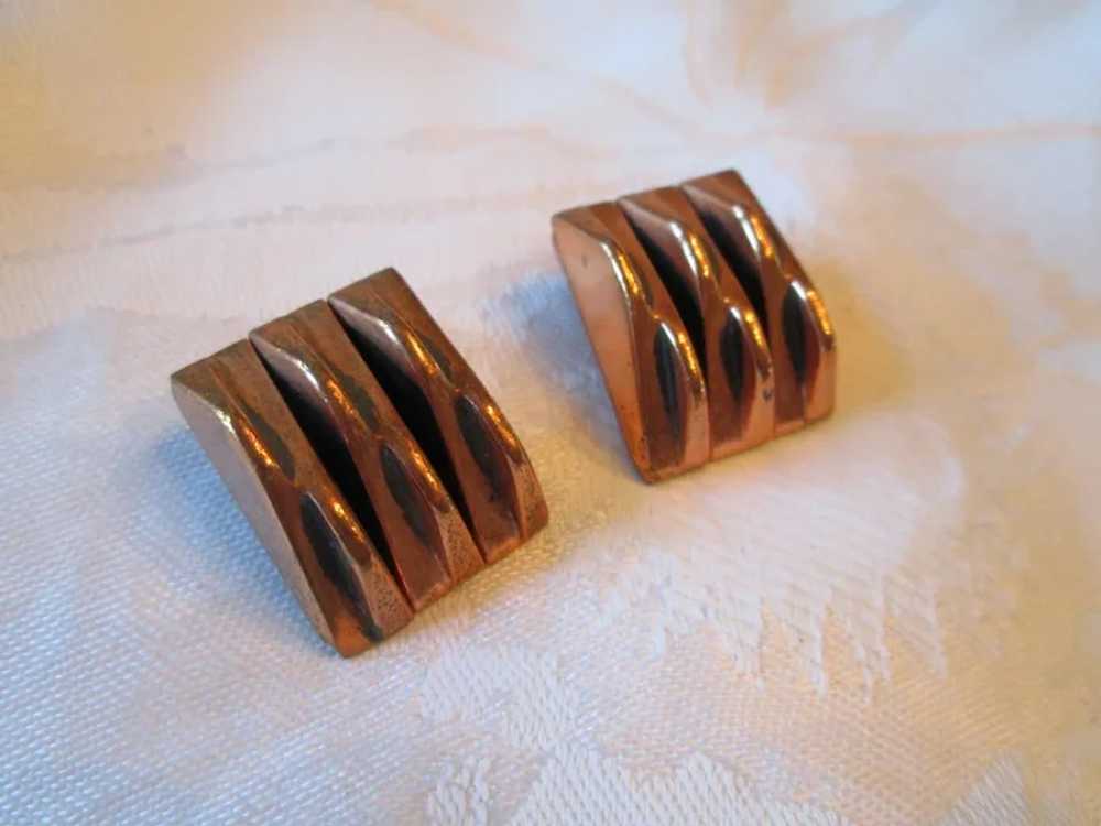 Renoir Seven-link Copper Bracelet & Earrings - image 8