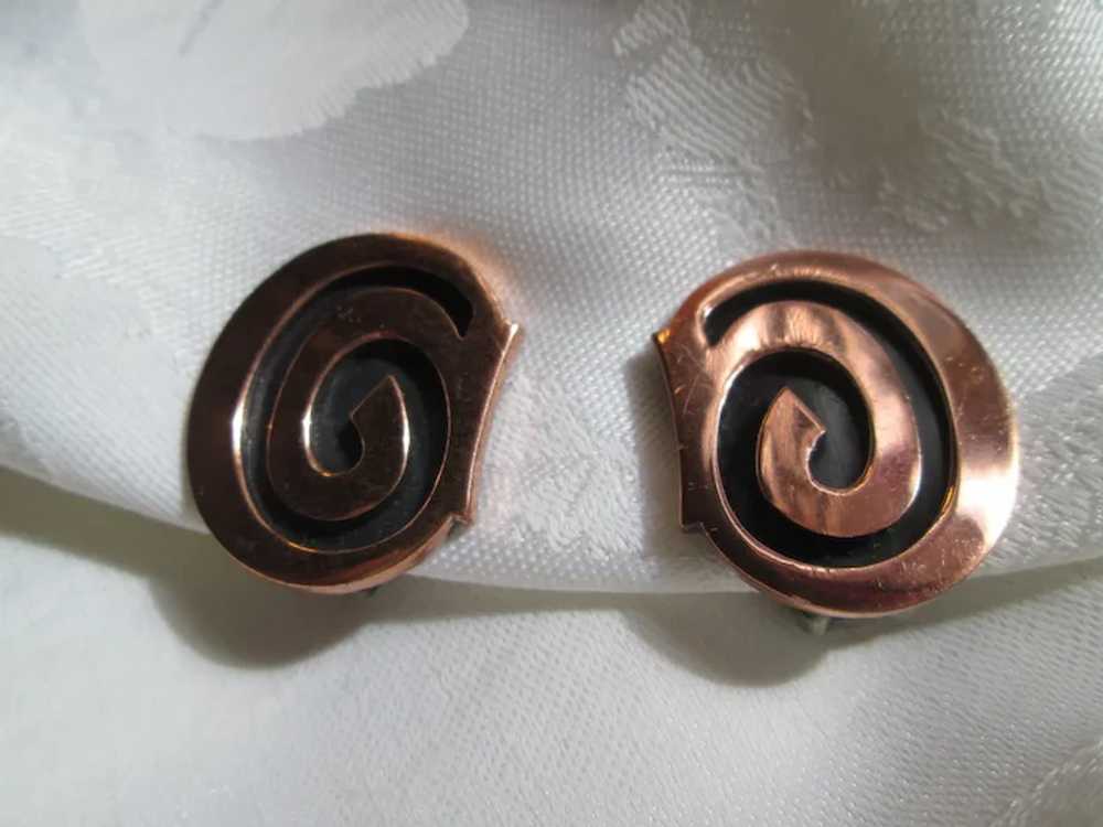 Renoir Stylized Copper C Linked Necklace, Bracele… - image 12