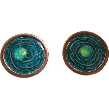 Matisse Renoir "Gracelet" Blue Green Enamel Earrin