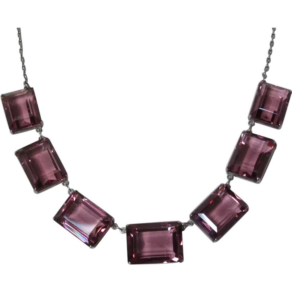 Alexandrite Color Change Crystal Sterling Necklac… - image 1